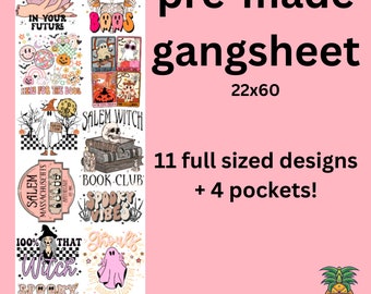 Premade Gangsheet (adult halloween) | DTF transfers | Ready to press Direct to film Transfer | Quick shipping | Premade | Make your own