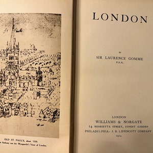 London von Sir Laurence Gomme (1914) Erste Ausgabe
