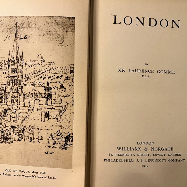 London by Sir Laurence Gomme (1914) First Edition