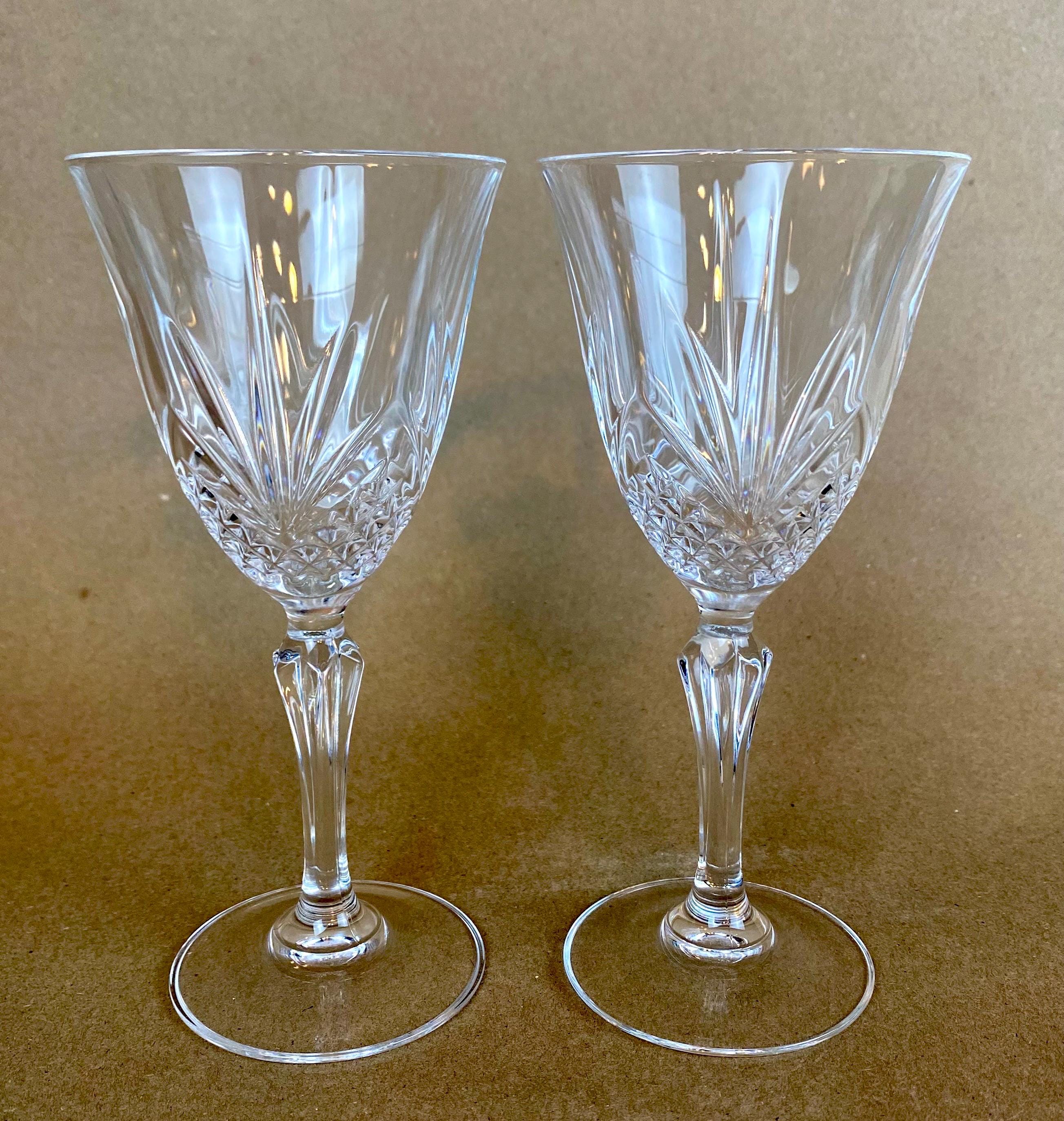 Cristal de Flandre フランス アンティーク Set of 4 Vintage Cristal De Flandre France Dauphine Pattern