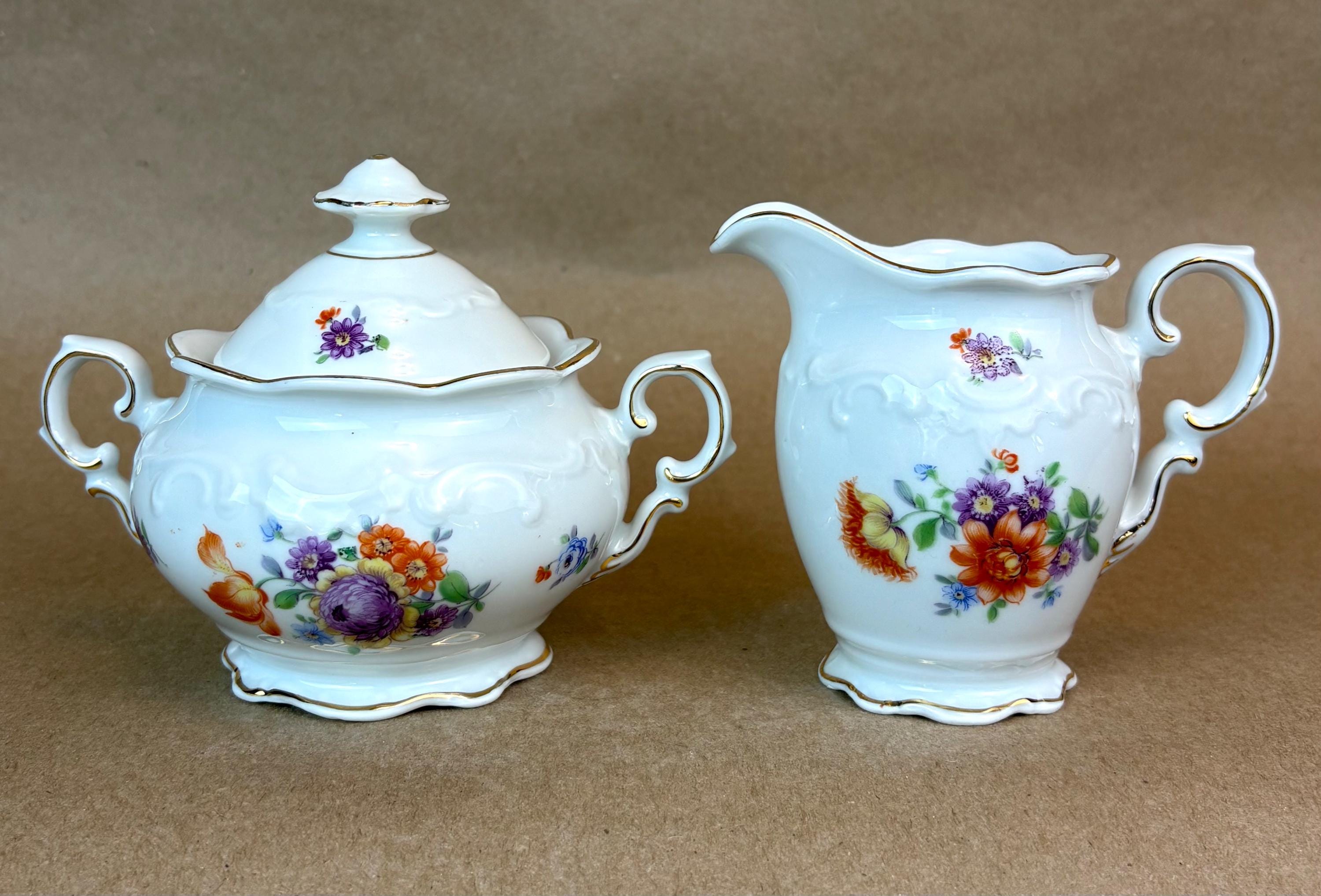 Vintage Schumann Bavaria Germany US Zone 7 Piece Floral China