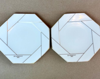 Givenchy Paris Yamaka Japan Plate: Ivory & Gold Geometric Hors D'oeuvres Plate, 5.5"