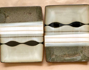 Vintage Sango China Prelude Black 4508 Rectangular Platters (3