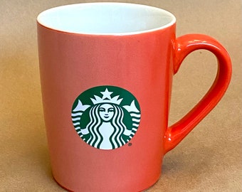 Starbucks mermaid mug orange peach ombré