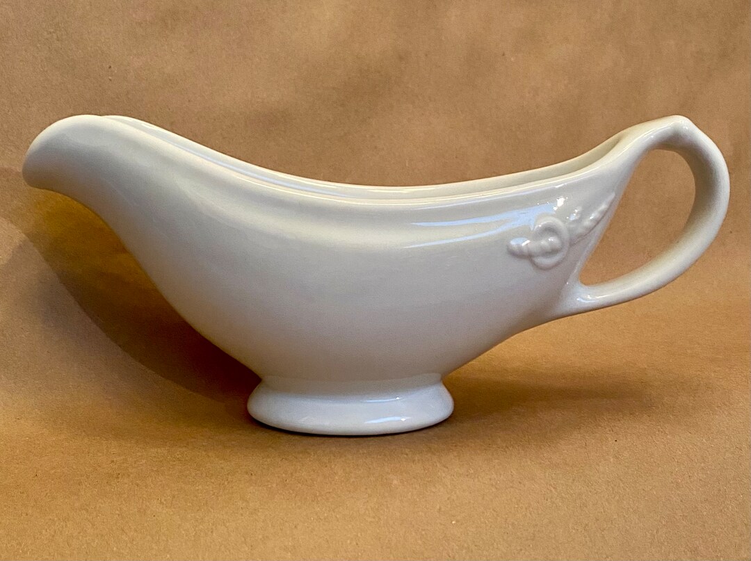 Vintage Hall Heavy Ironstone Nautical Gravy Boat Etsy