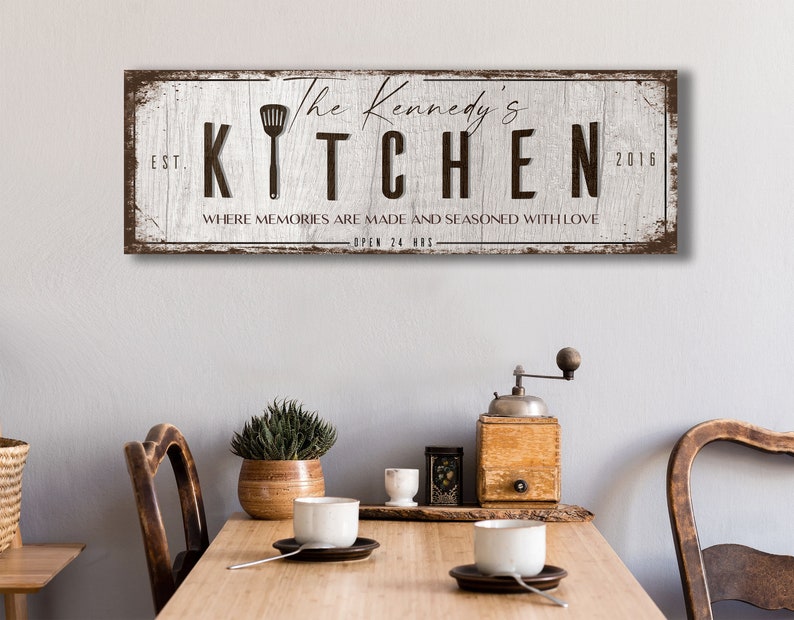 Custom Kitchen Sign for Home Personalized Family Kitchen Wall Etsy