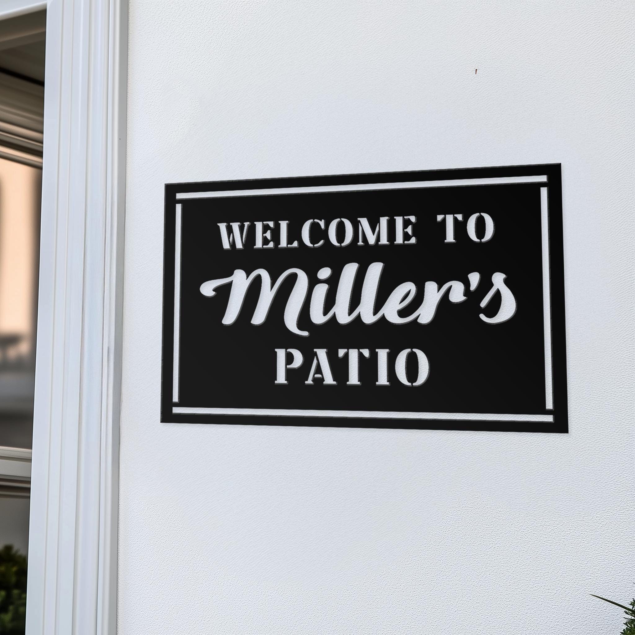 Custom Metal Patio Sign, Outdoor Sign, Backyard Patio Design, Porch ...