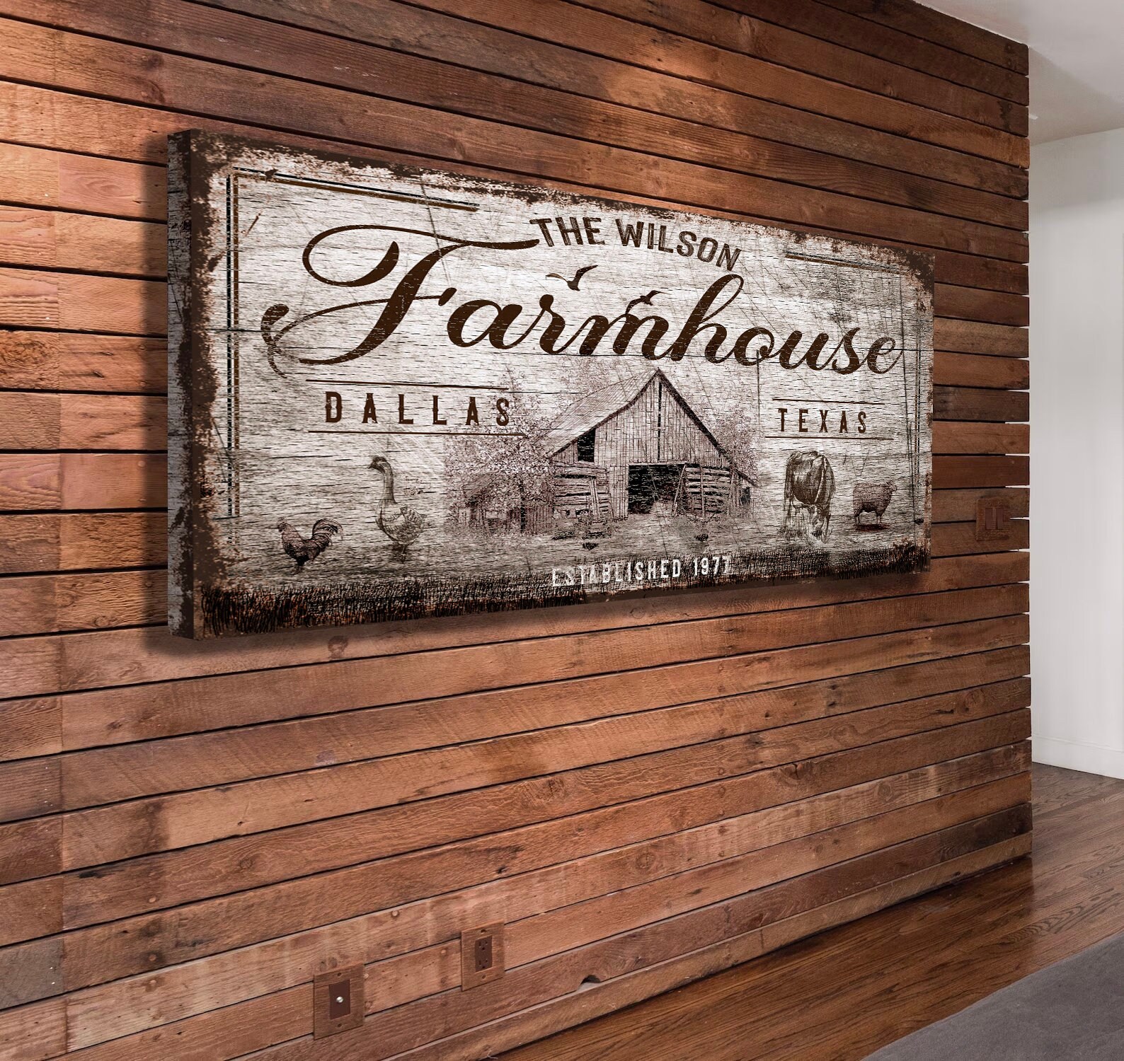 Farmhouse Sign, Custom Farmhouse Sign From Photo, Personalized House ...