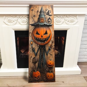 Spooky Pumpkin Wall Art, Halloween For Home Decor, Halloween Gift, Halloween Unique Decor, Halloween Decor Indoor