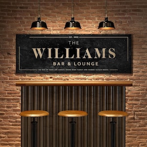 Personalized Bar & Lounge Sign: Your Own Customized Home Pub Signage