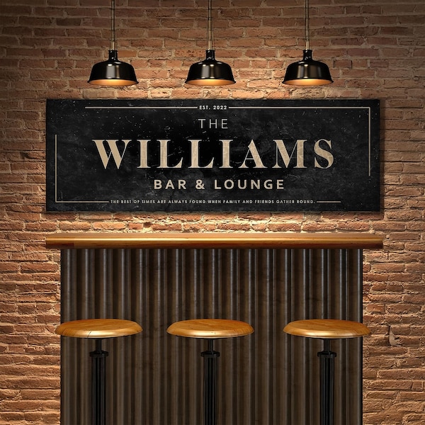 Personalized Bar & Lounge Sign: Your Own Customized Home Pub Signage
