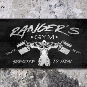 Gym Sign, Personalized Gym Sign, Custom Gym Wall Art, Home Gym Sign, Personalized Huge Canvas