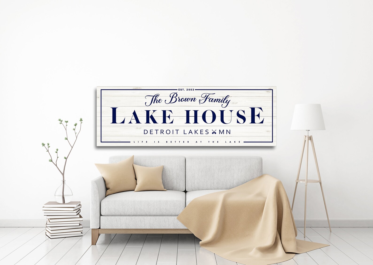 Lake House Sign Personalized Custom Lake House Décor Sign Etsy
