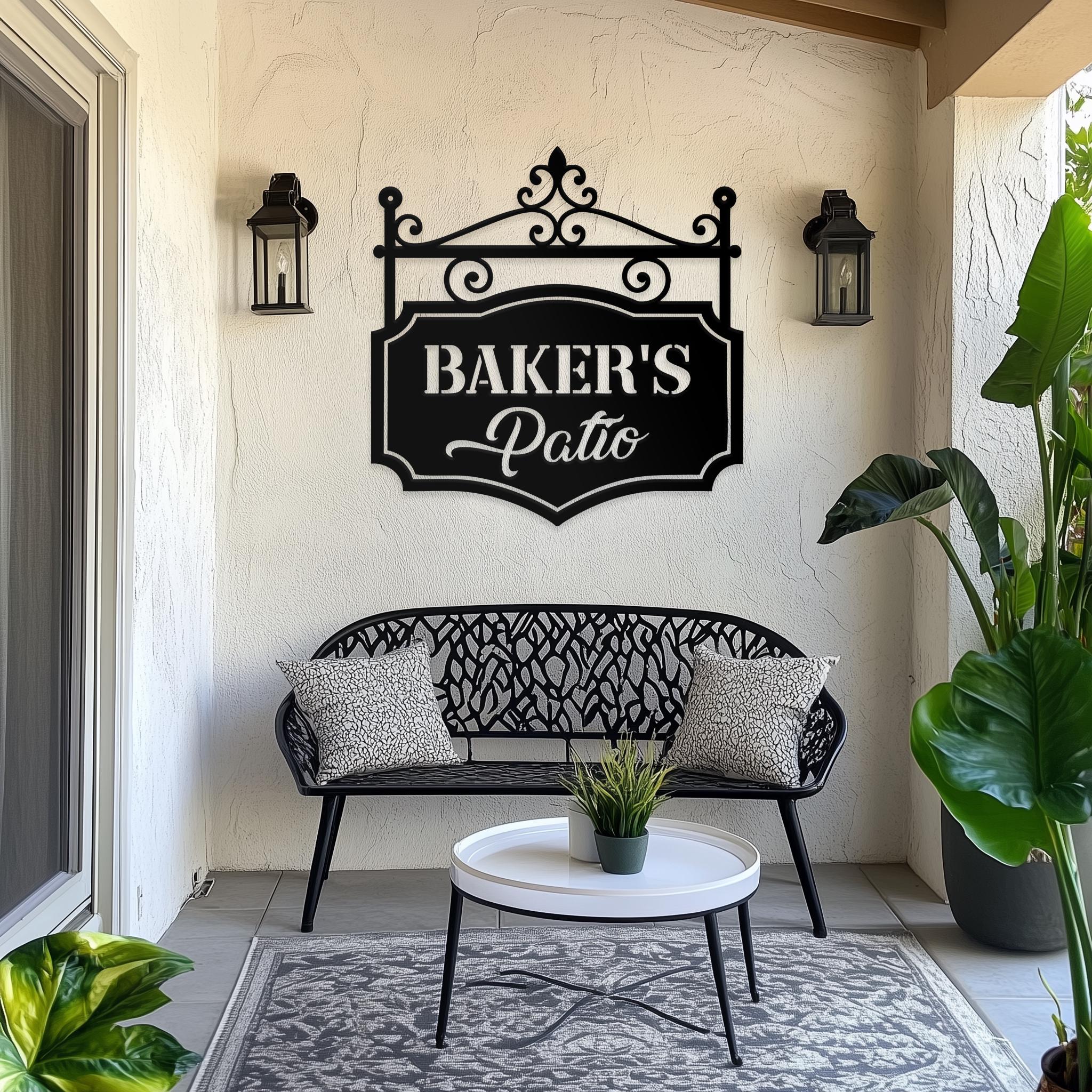 Custom Metal Patio Sign, Outdoor Sign, Backyard Patio Design, Porch ...