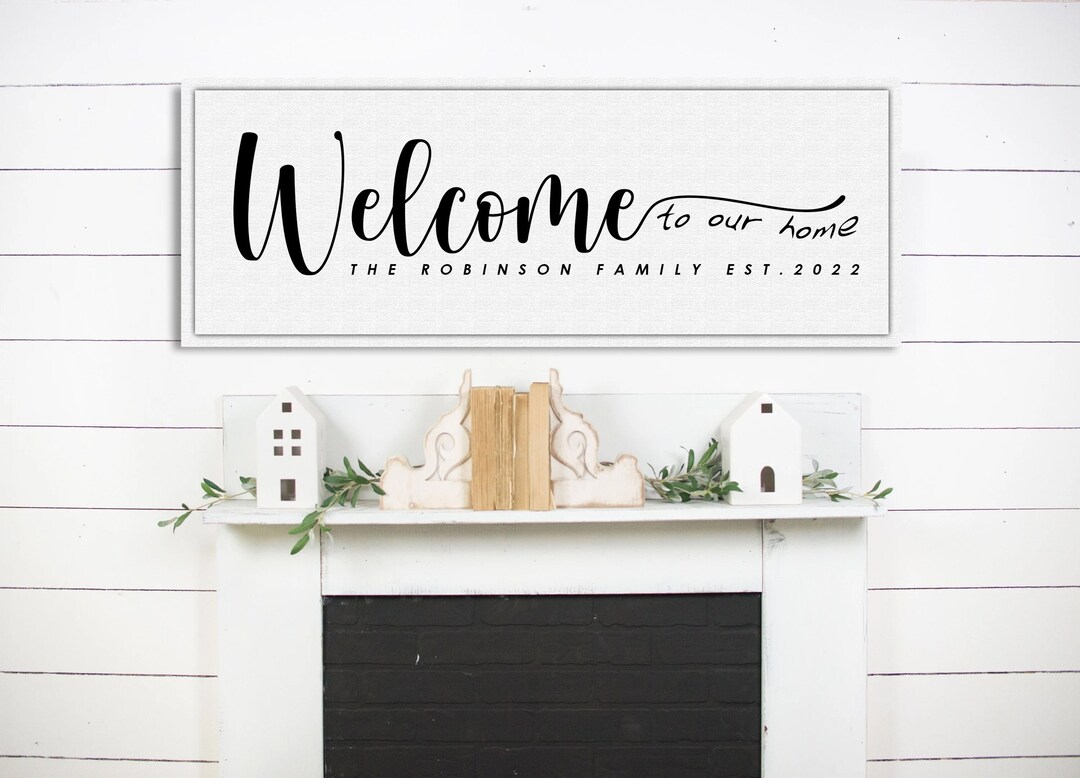 Custom Welcome Sign, Personalized Home Welcome Wall Art, Front Door ...