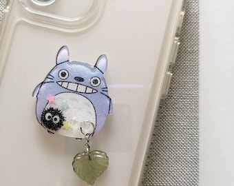 Kawaii Totoro Soot Sprite Phone Charm Hook: Studio Ghibli Inspired