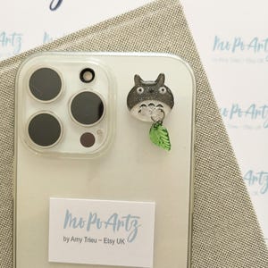 Kawaii schattige telefoonbedelhaak, hanger, op Ghibli Studio geïnspireerde Totoro telefoonbedelhaak voor telefoonbedel, sleutelhanger, nieuwigheid telefoonbedelhaak
