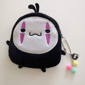 Porta-moedas Kawaii Sem Rosto Kaonashi, Pingente de Celular Anime Sprite Soot, Bolsa Inspirada no Studio Ghibli, Necessaire, Bolsa de Maquiagem, Bolsa de Mão, Necessaire, Carteira