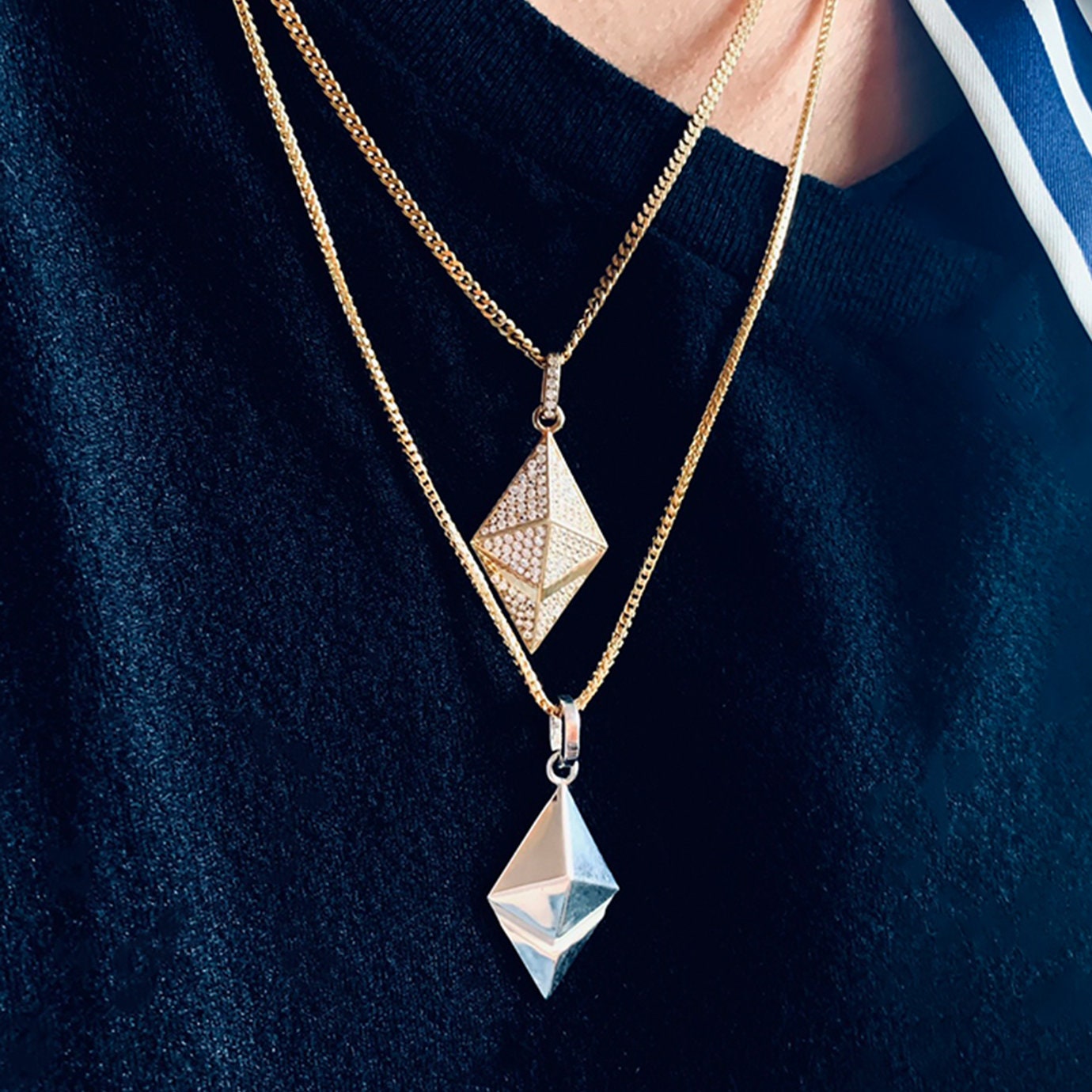 Ethereum Necklace Pendant ETH Crypto Cryptocurrency Gold Plated Sterling  Silver NFT Jewelry - Etsy