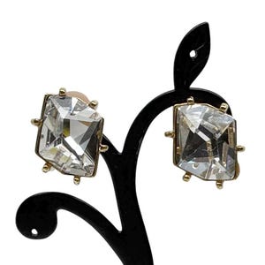 Vintage Kenneth Jay Lane Signed Prism Earrings  Clip On Like New