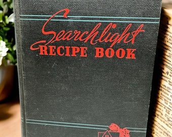 Libro de recetas Searchlight Libro de cocina vintage 1945 Revista para el hogar Tapa dura