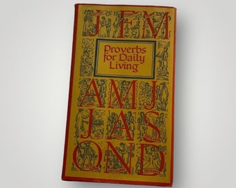 Vintage Proverbs for Daily Living Book by Joannes Troyer Hardcover - Inspiration from the 1970s