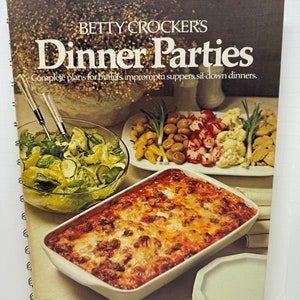 Betty Crocker’s Dinner Parties Recipe Cook Book Hardcover Vintage 1970s