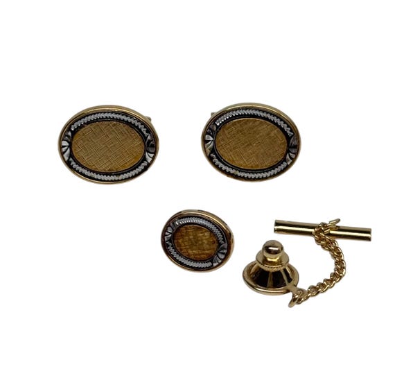 Foster Tie Tack and Cufflinks Set in Box New Old … - image 4