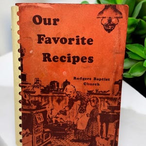 Rodgers Baptist Church Cookbook Garland Texas Vintage 1980s Leatherette Cover