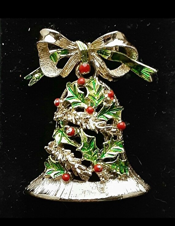 Vintage Signed Gerry’s Christmas Bell Articulated… - image 1