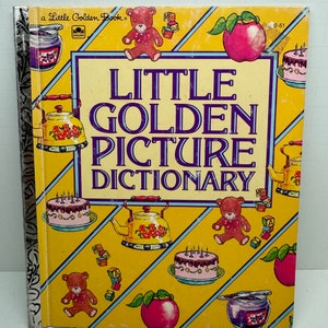 The Little Golden Picture Dictionary Book Illustrated Vintage 1981  Collectible