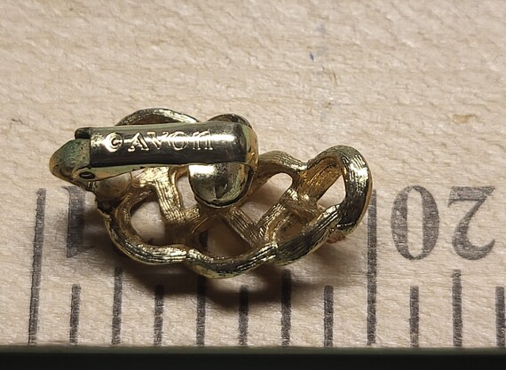 Goldtone Clip-On Earrings Open Filigree Braided D… - image 7