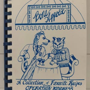 Vintage Betrieb Kindness Kochbuch No Kill Animal Shelter Fundraiser Carrollton Texas Spiralgebundene Rezepte, Tipps und Hinweise Circa 1980er / 90er Jahre