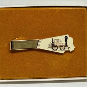 Vintage Locomotive Train Tie Clip Men’s Accessories Train Enthusiast Gift