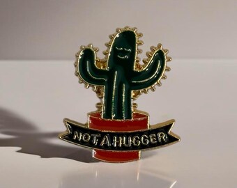 Not a Hugger Pin/Badge | Pins | Badges | Funny Badge | Sarcasm | Sarcastic Badge | Anti-Social | Anti-Social Badge
