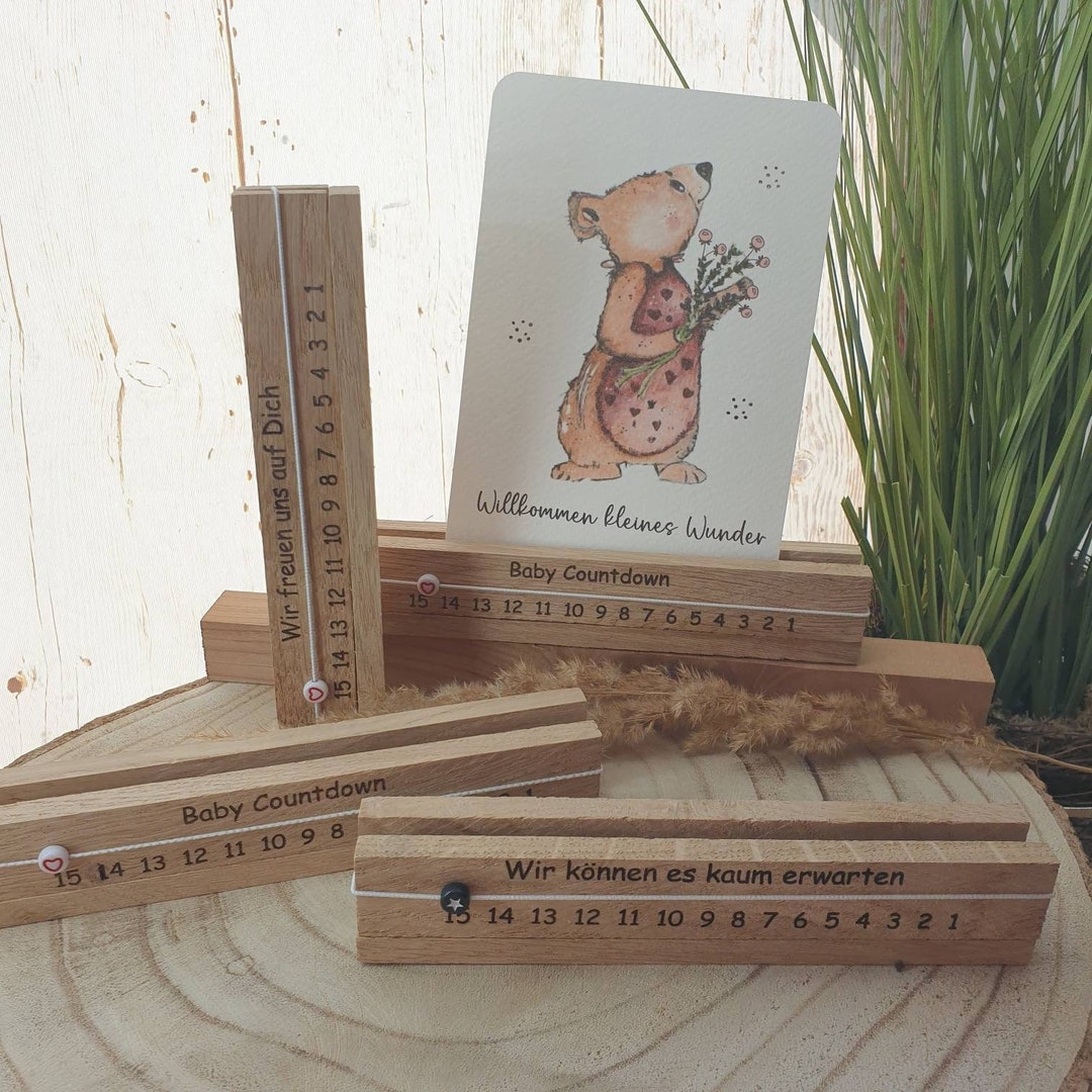 Personalized Wooden Card Holder Photo Holder Birthday Calendar Etsy