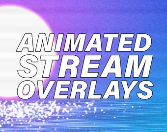 Glitter Anime Stream Overlay | Animated Twitch & YouTube Screens (Digital Download)