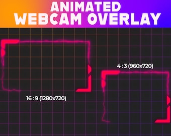 Animated Webcam Overlay | Twitch, YouTube (Digital Download)