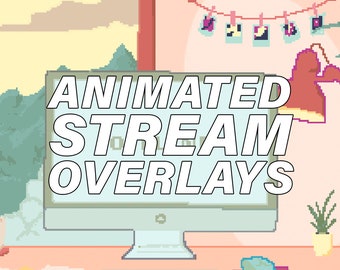Pixel Art Animated Stream Overlay | Twitch, YouTube (Digital Download)