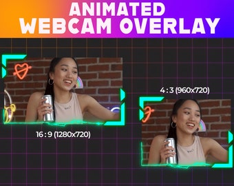 Animated Webcam Overlay | Twitch Stream Overlay (Digital Download)