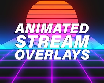Retro 80s Stream Overlay | Animated Twitch & YouTube Screens (Digital Download)