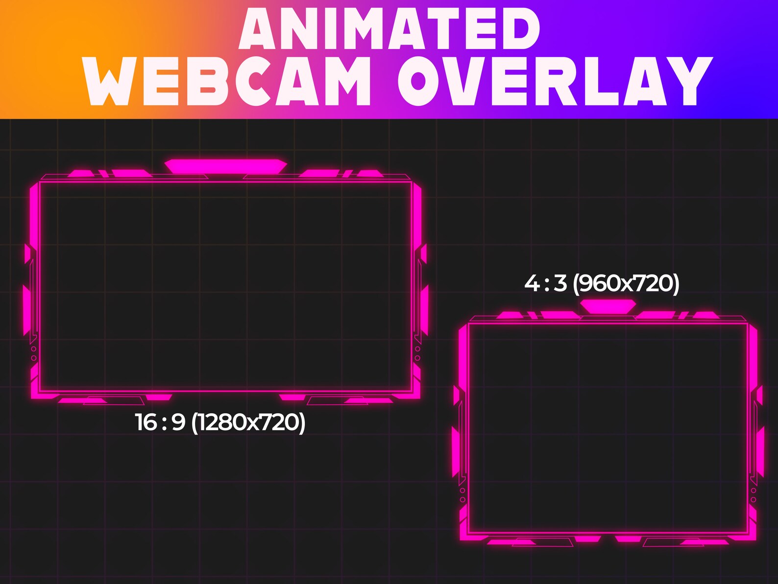 Animated Webcam Overlay | Twitch Stream Overlay (digital Download) - Etsy