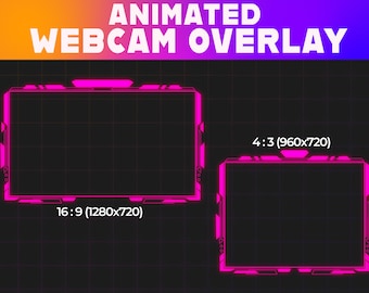 Superposición animada de cámara web/transmisión de Twitch (descarga digital)