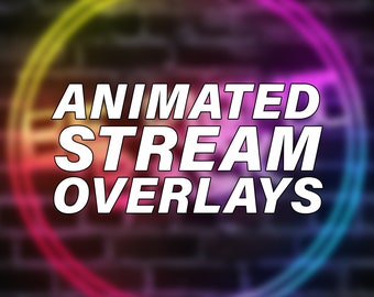 Animated Stream Overlay | Glitter Neon Screens (Digital Download)