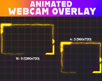 Animated Webcam Overlay | Streaming Frame (Digital Download)