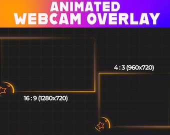 Superposición animada de cámara web/transmisión de Twitch (descarga digital)