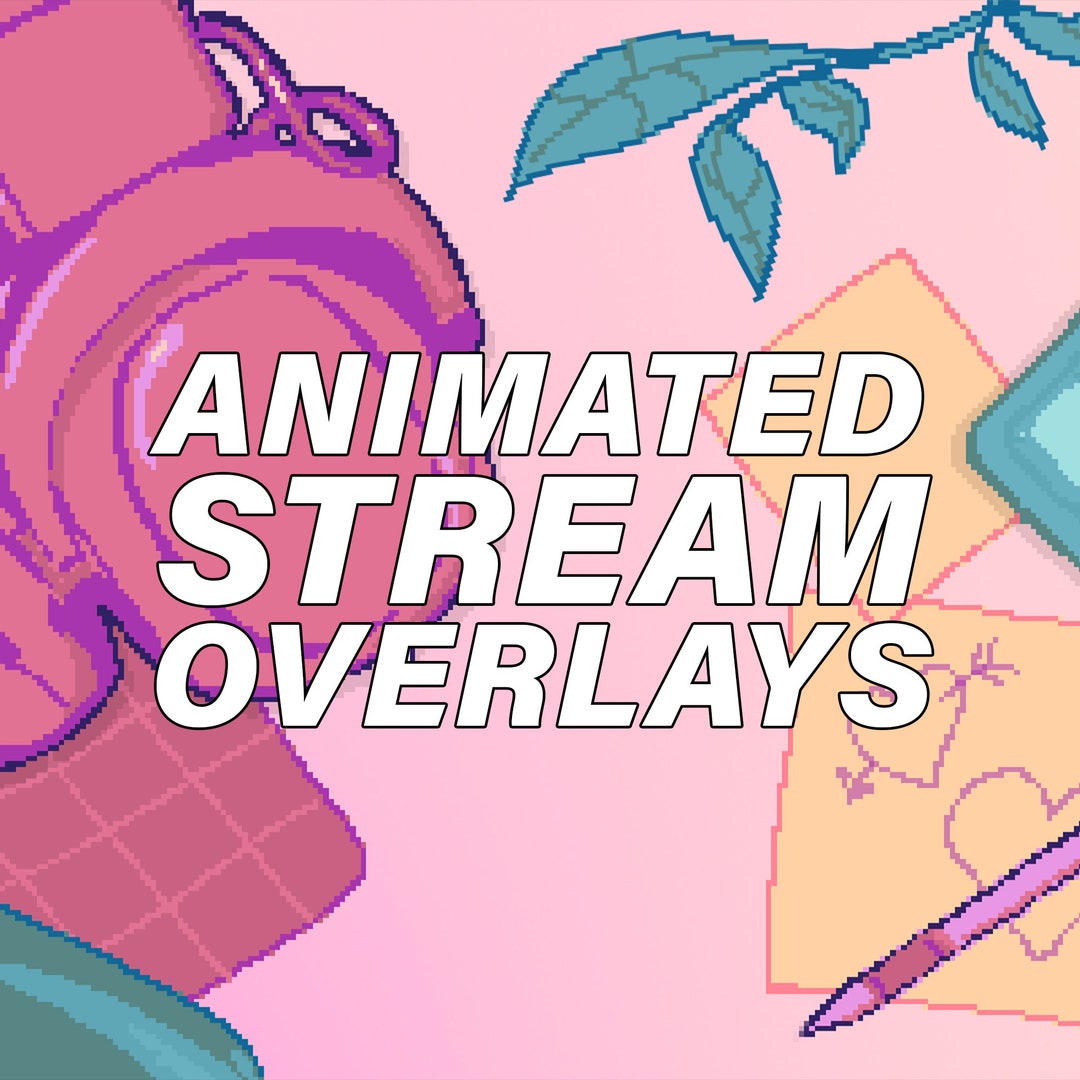Twitch Overlay Stream Overlay Glitter Overlay Pixel Art Twitch Emote