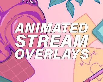 Glitter Pixel Art Animated Stream Overlay | Twitch, YouTube (Digital Download)