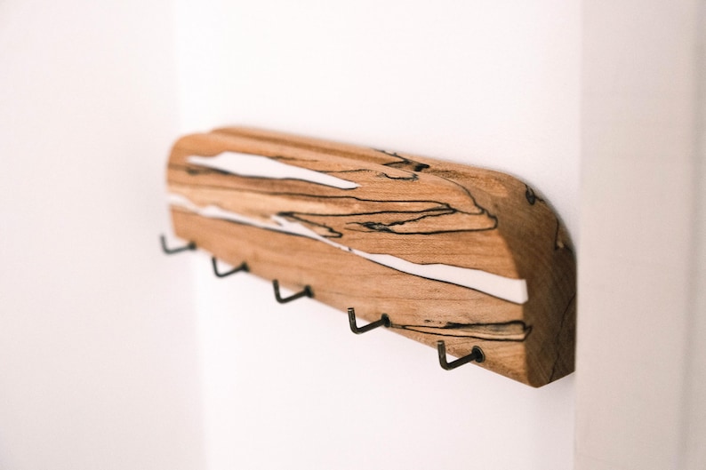 Key Rack Simple Design Modern Minimalist Key Rack With Warm Organic Resin Accents, Entryway ...