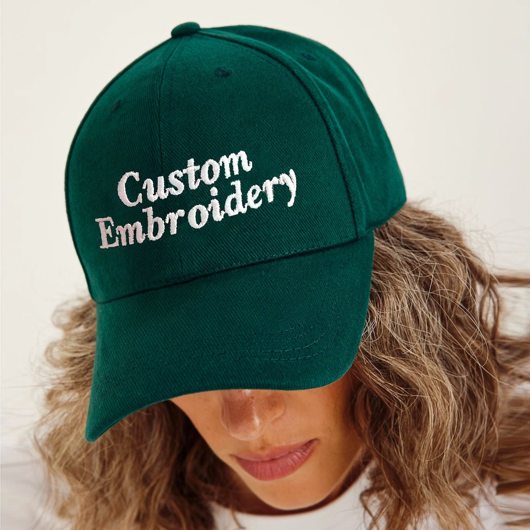 Embroidered Hat Personalized Dad Cap Embroidery Logo Unisex Baseball ...